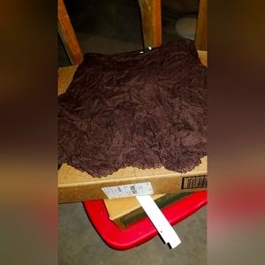 Chocolate brown flared skirt